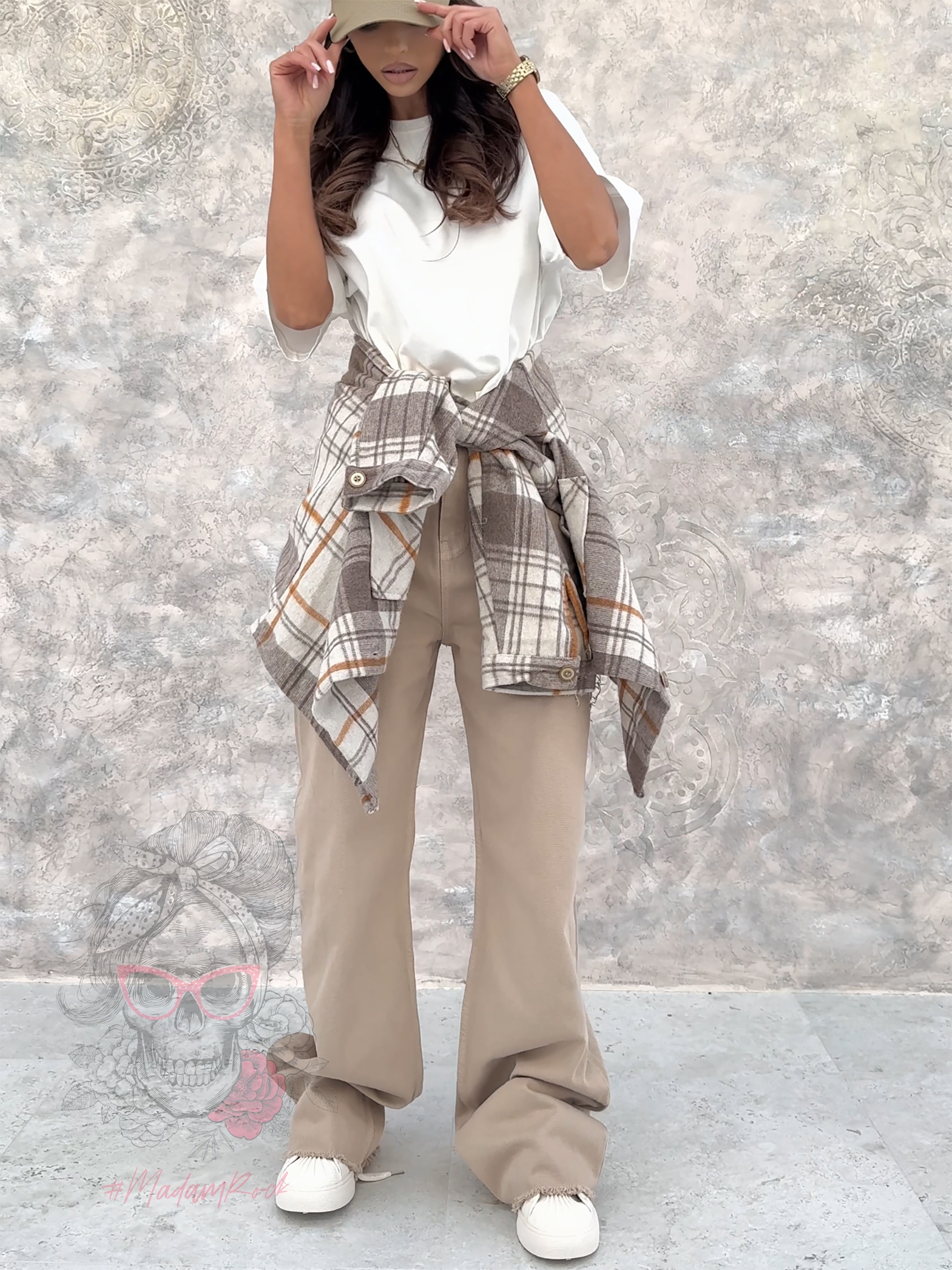 T-shirt bawełniany oversize Cokid biały T-shirt bawełniany oversize Cokid biały