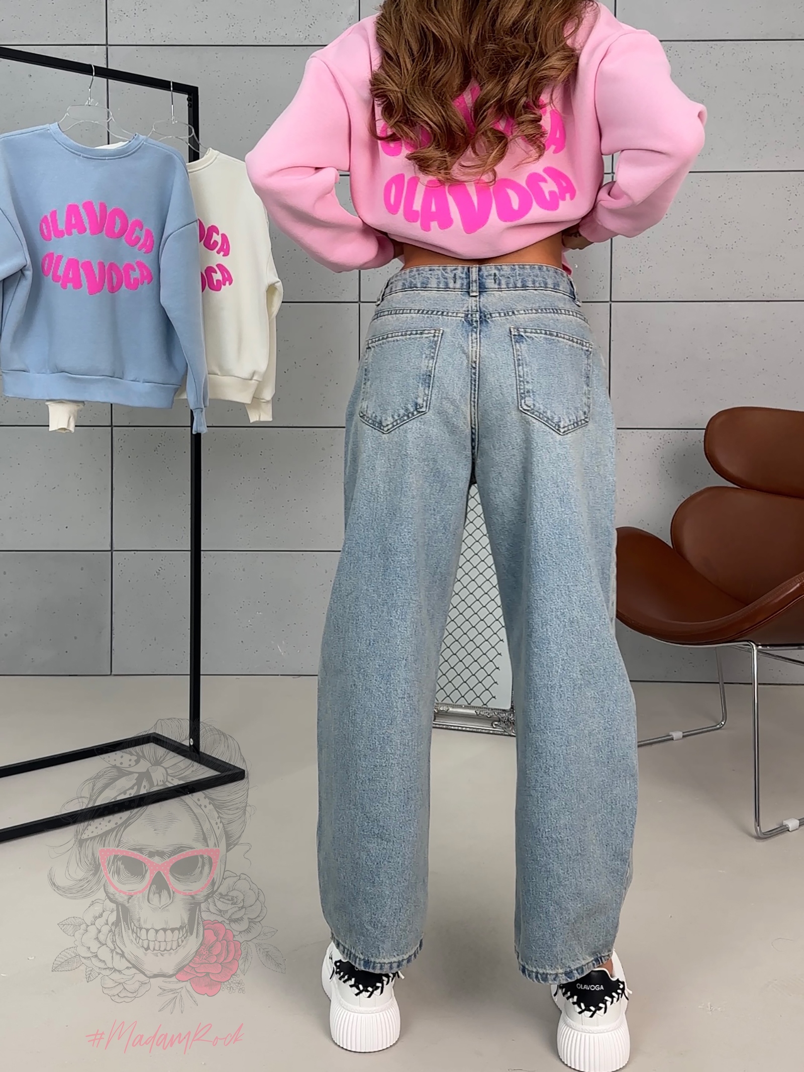 Bluza oversize MUTTI OLAVOGA pudrowy róż