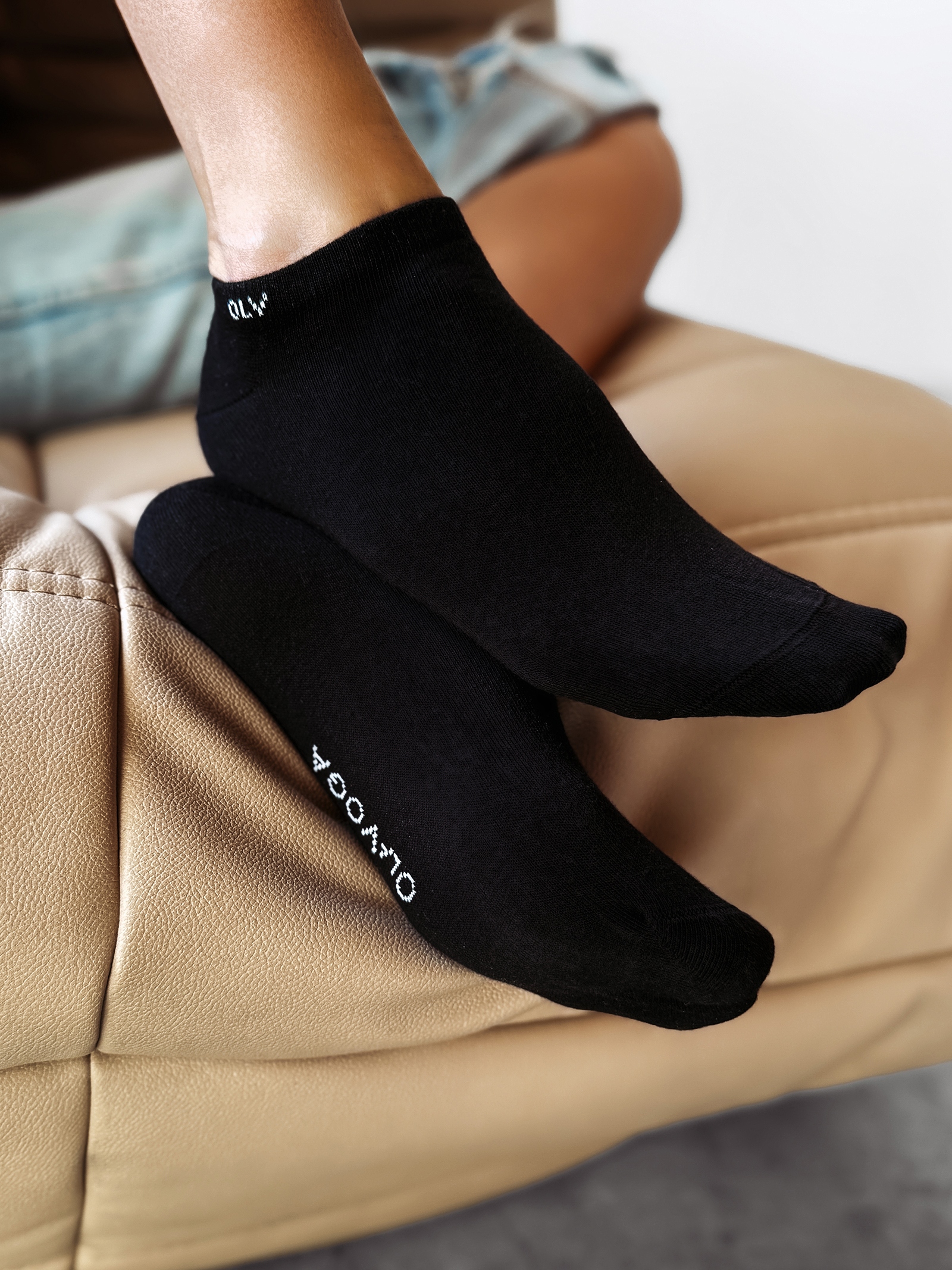 Skarpetki damskie za kostkę PRESTIVA OLAVOGA czarne