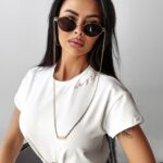 T-shirt bawełniany FOX OLAVOGA ecru