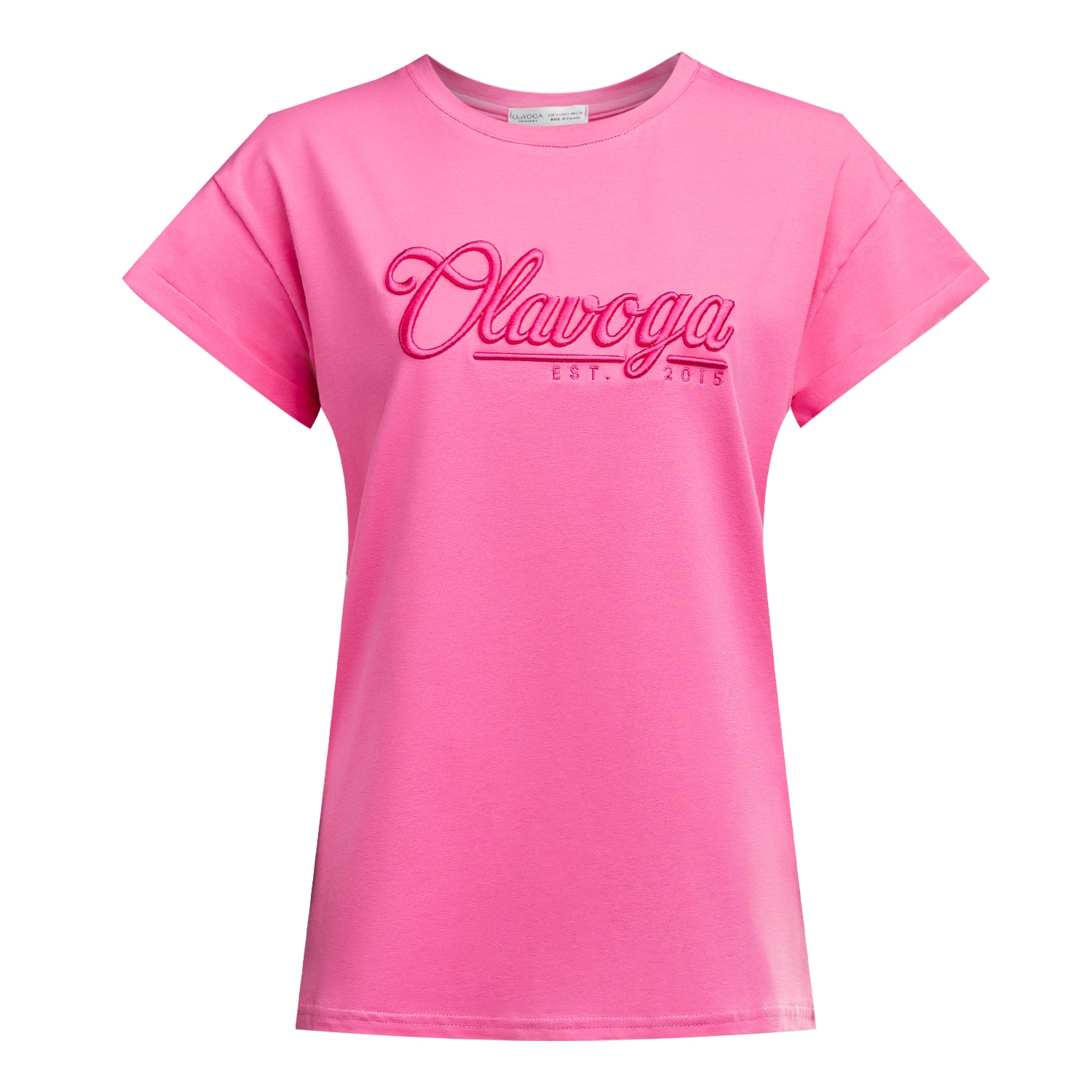 T-shirt klasyczny MANILA OLAVOGA różowy T-shirt klasyczny MANILA OLAVOGA różowy