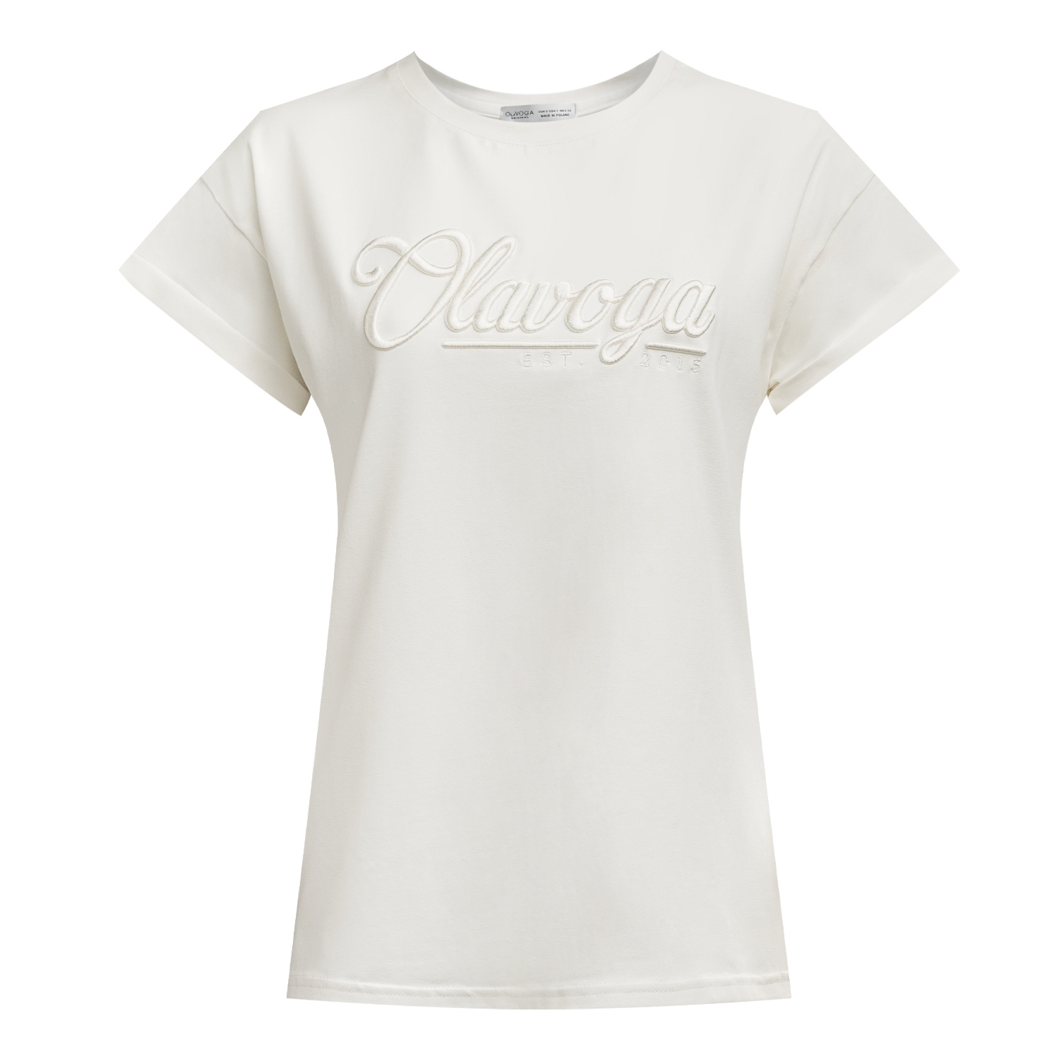 T-shirt klasyczny MANILA OLAVOGA ecru T-shirt klasyczny MANILA OLAVOGA ecru