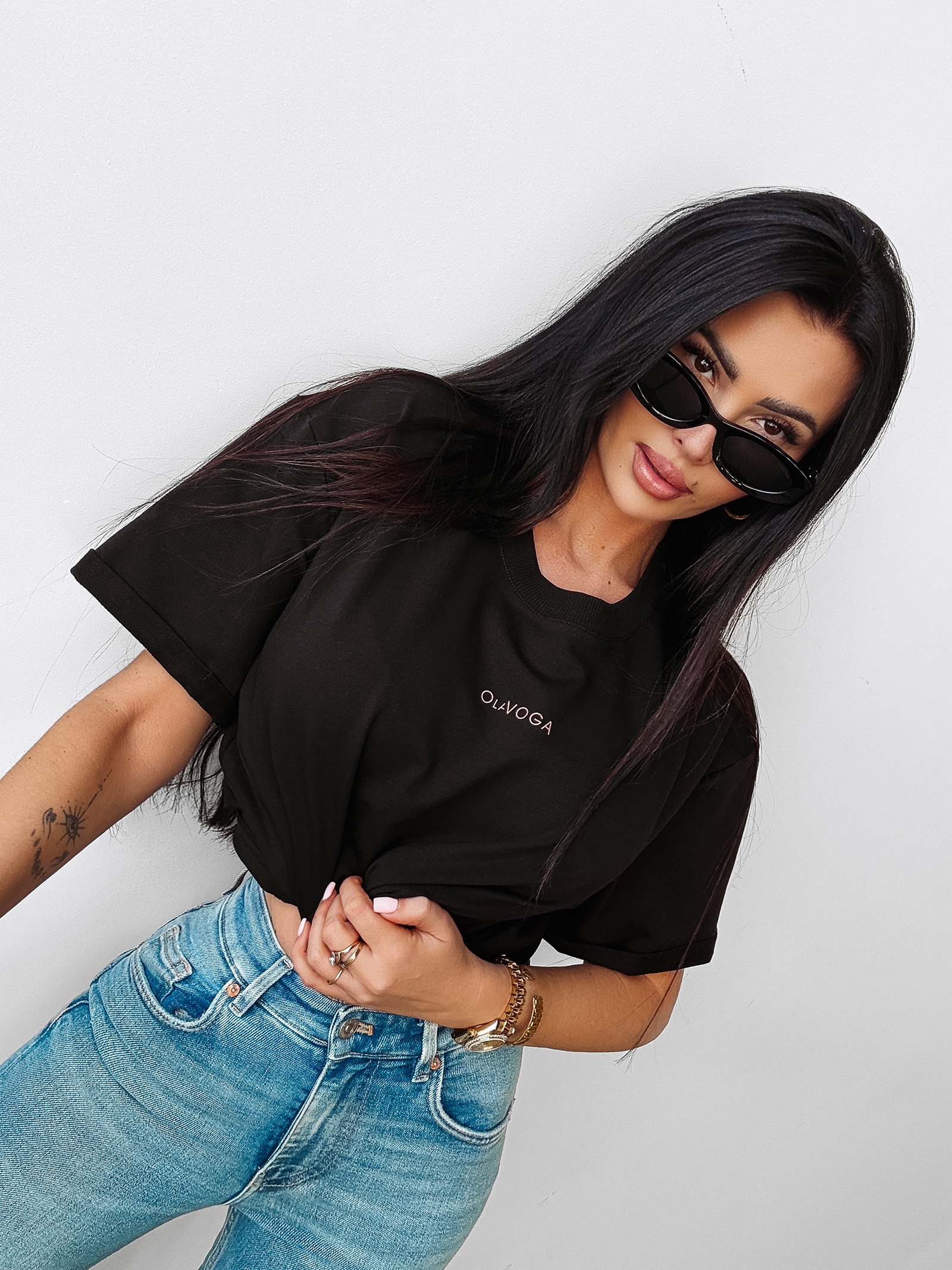 T-shirt oversize SPRITZ OLAVOGA czarny