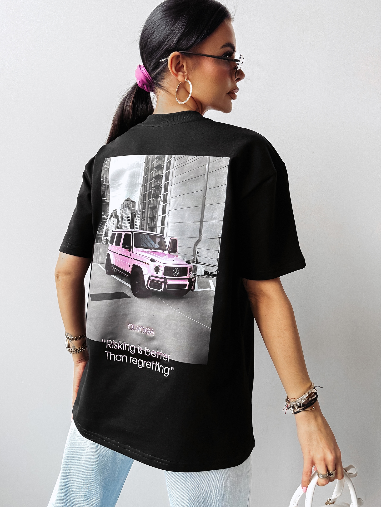 T-shirt damski SATURO OLAVOGA czarny