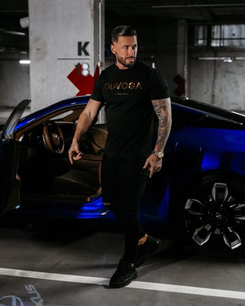 T-shirt męski bawełniany JEETEE OLAVOGA czarny