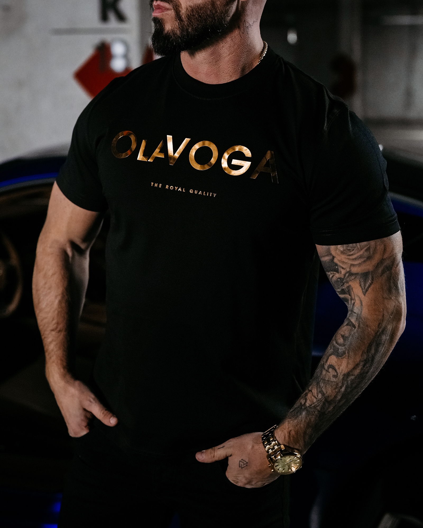 T-shirt męski bawełniany JEETEE OLAVOGA czarny