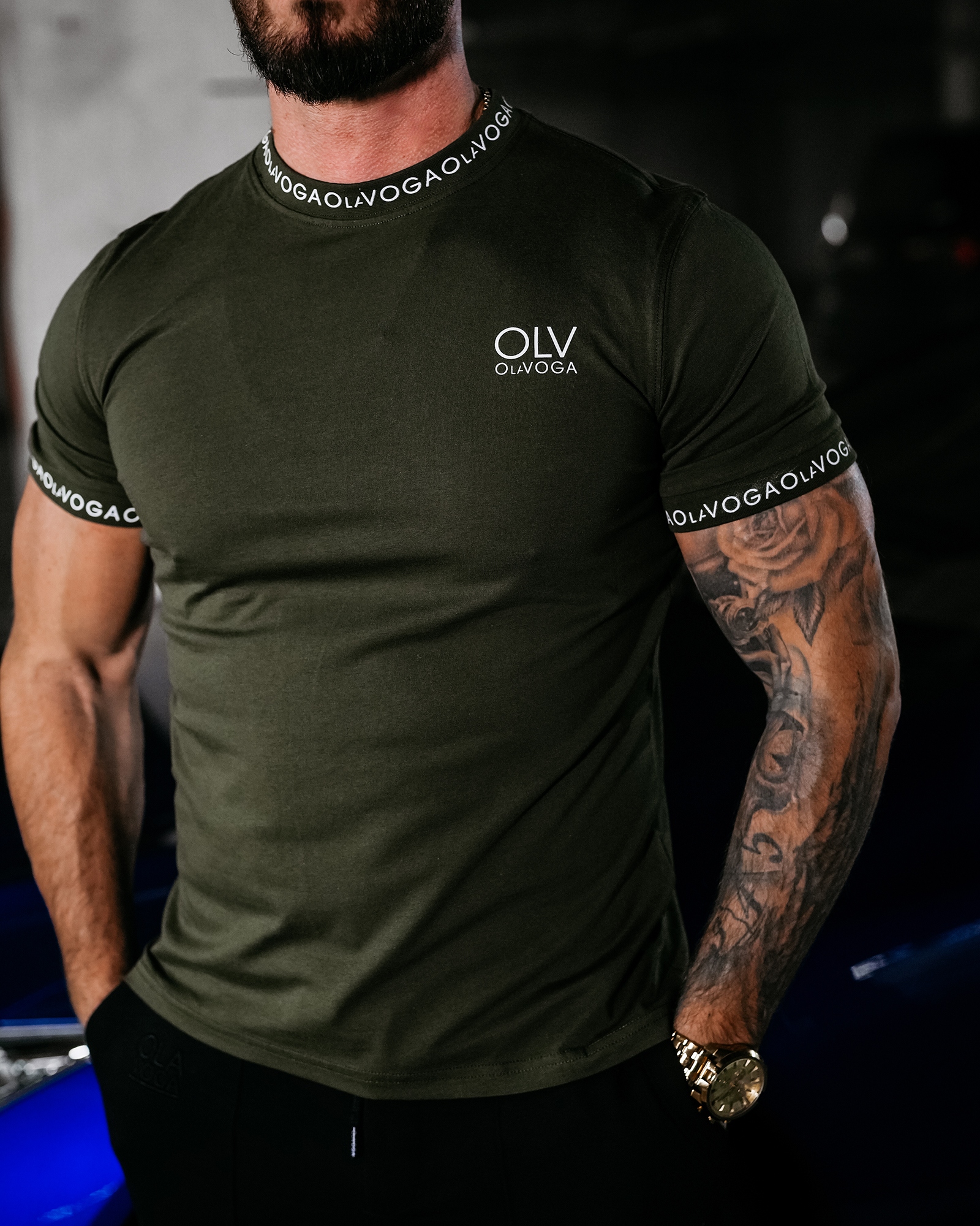 T-shirt męski CAPTAIN OLAVOGA khaki T-shirt męski CAPTAIN OLAVOGA khaki