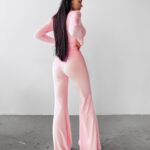 Komplet casual PRIMROSE OLAVOGA pudrowy róż