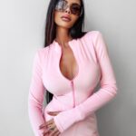 Komplet casual PRIMROSE OLAVOGA pudrowy róż