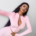 Komplet casual PRIMROSE OLAVOGA pudrowy róż