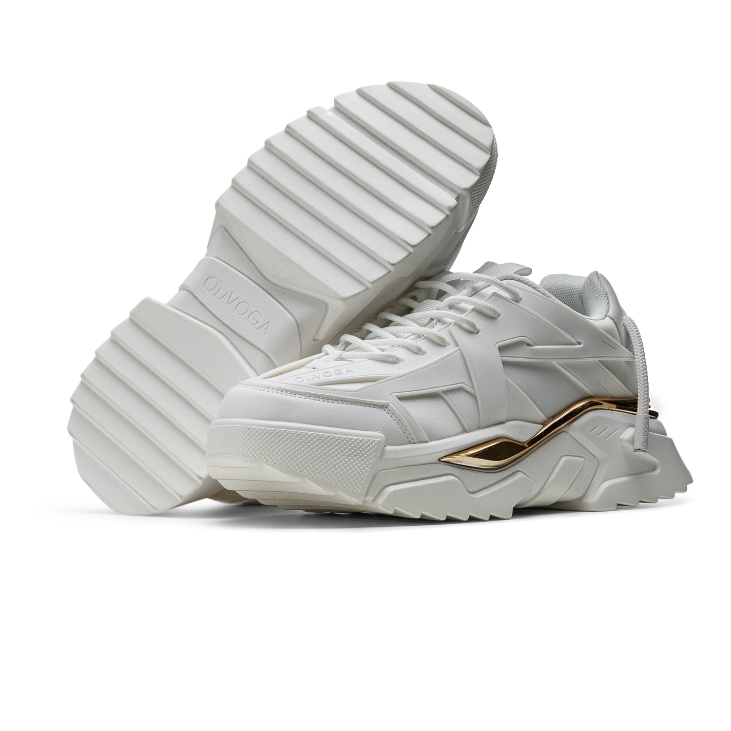 Buty damskie na platformie SHINE OLAVOGA ecru Buty damskie na platformie SHINE OLAVOGA ecru