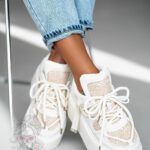 Buty sportowe na platformie Madam Dolle beżowe