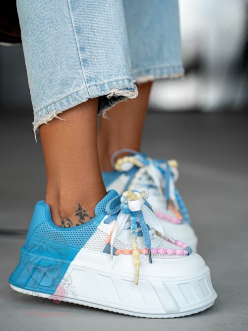 Buty sportowe na platformie Madam Minidrops niebieskie