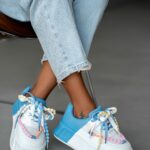 Buty sportowe na platformie Madam Minidrops niebieskie