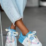 Buty sportowe na platformie Madam Minidrops niebieskie