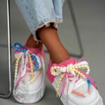 Buty sportowe na platformie Madam Minidrops fuksja