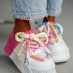 Buty sportowe na platformie Madam Minidrops fuksja