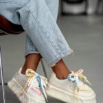 Buty sportowe na platformie Madam Minidrops beżowe