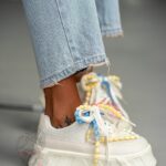 Buty sportowe na platformie Madam Minidrops beżowe