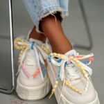 Buty sportowe na platformie Madam Minidrops beżowe