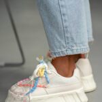 Buty sportowe na platformie Madam Minidrops beżowe