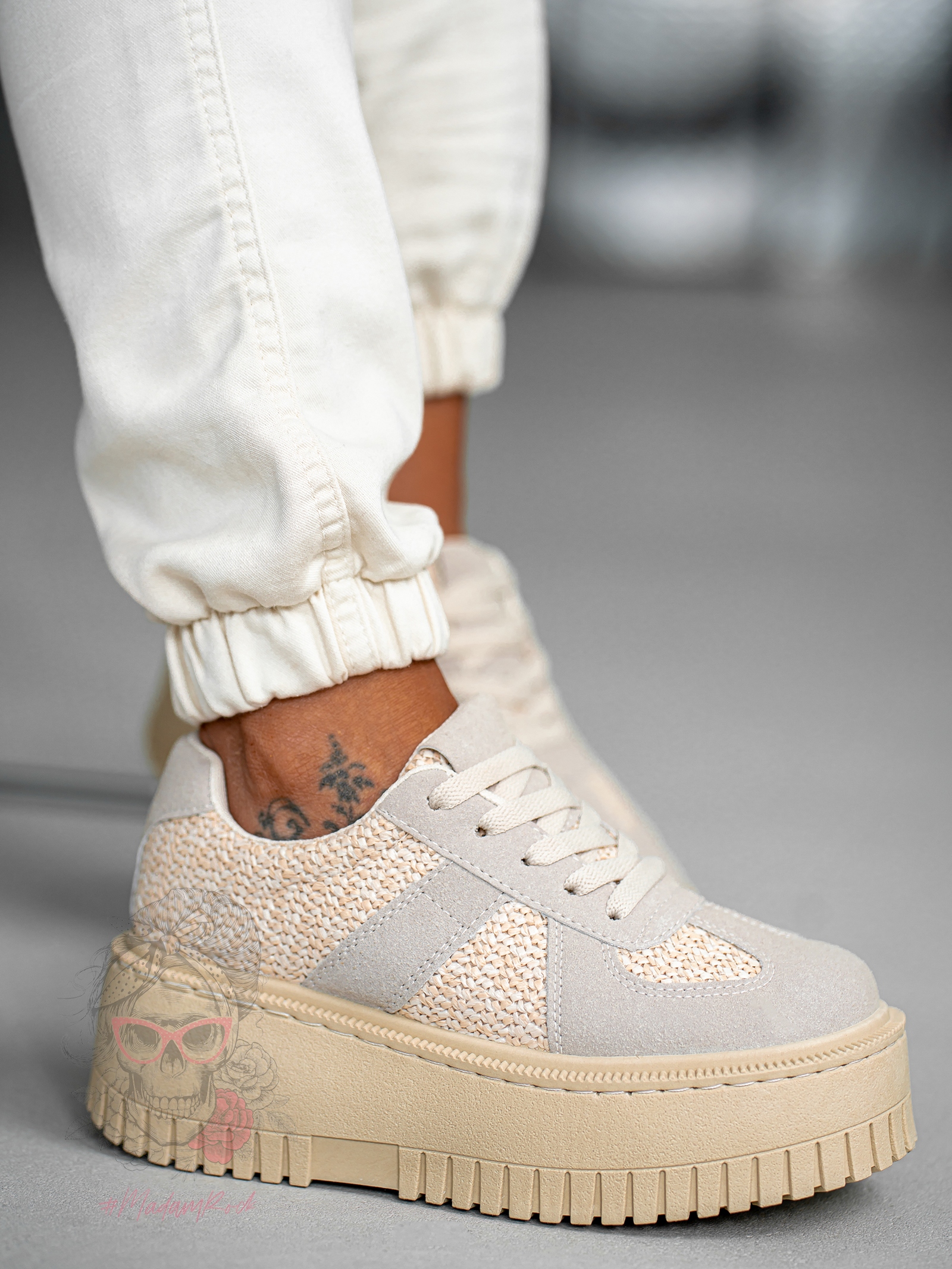 Buty sportowe Madam Krit beżowo- szare Buty sportowe Madam Krit beżowo- szare