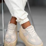 Buty sportowe Madam Krit beżowo- szare