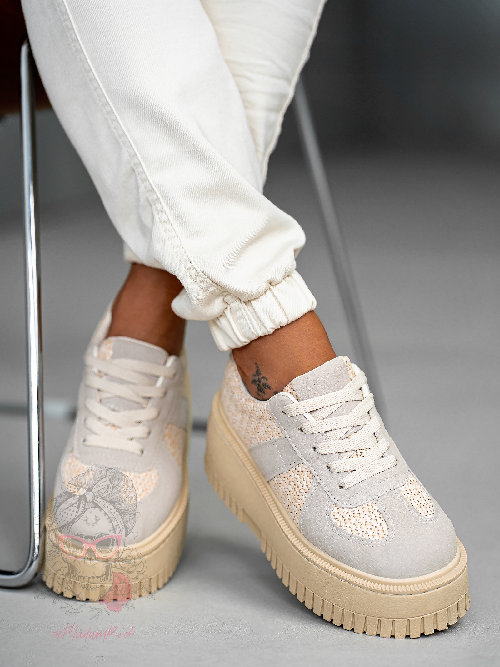 Buty sportowe Madam Krit beżowo- szare Buty sportowe Madam Krit beżowo- szare