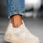 Buty sportowe Madam Krit beżowo- szare