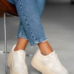 Buty sportowe Madam Krit beżowo- szare