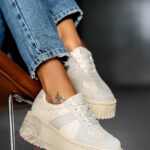 Buty sportowe Madam Krit beżowo- szare