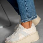 Buty sportowe Madam Krit beżowo- szare