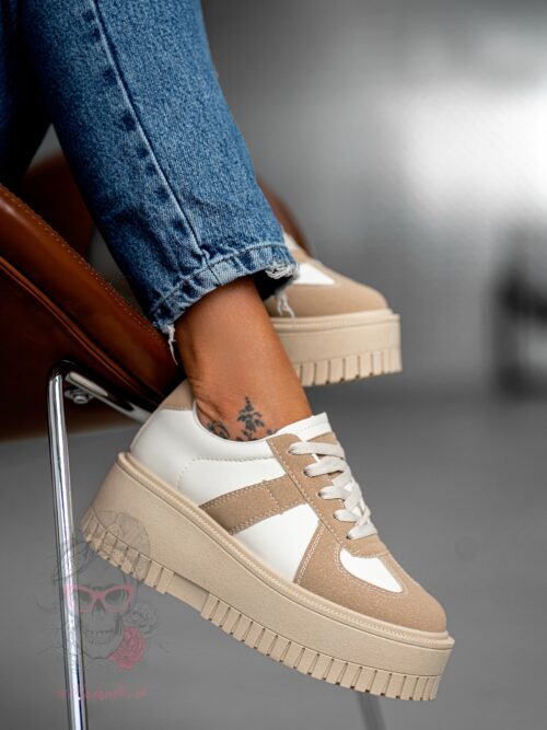 Buty sportowe Madam Krit karmelowe