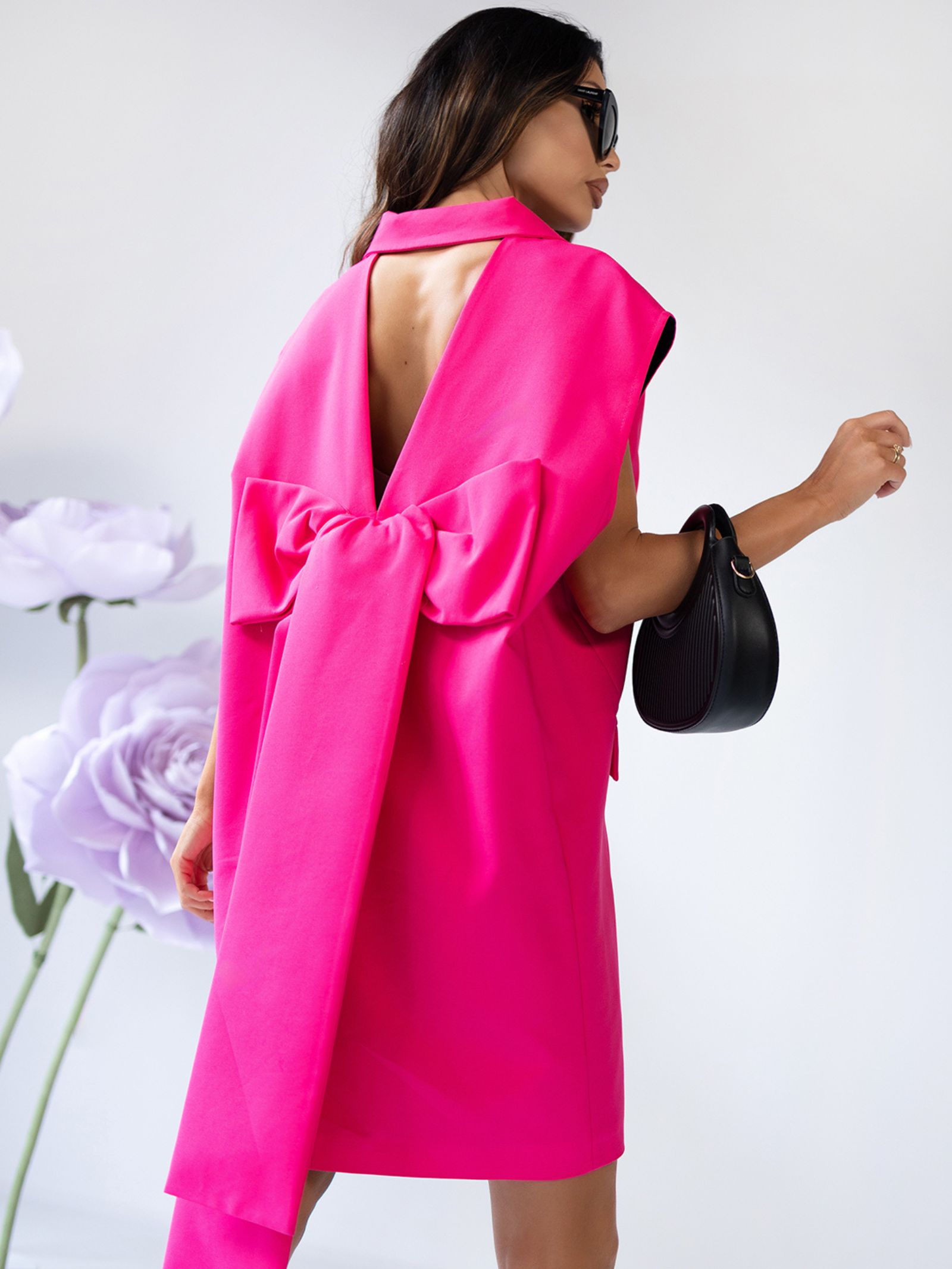 Sukienka z kokardą MC BOWOW fuksja