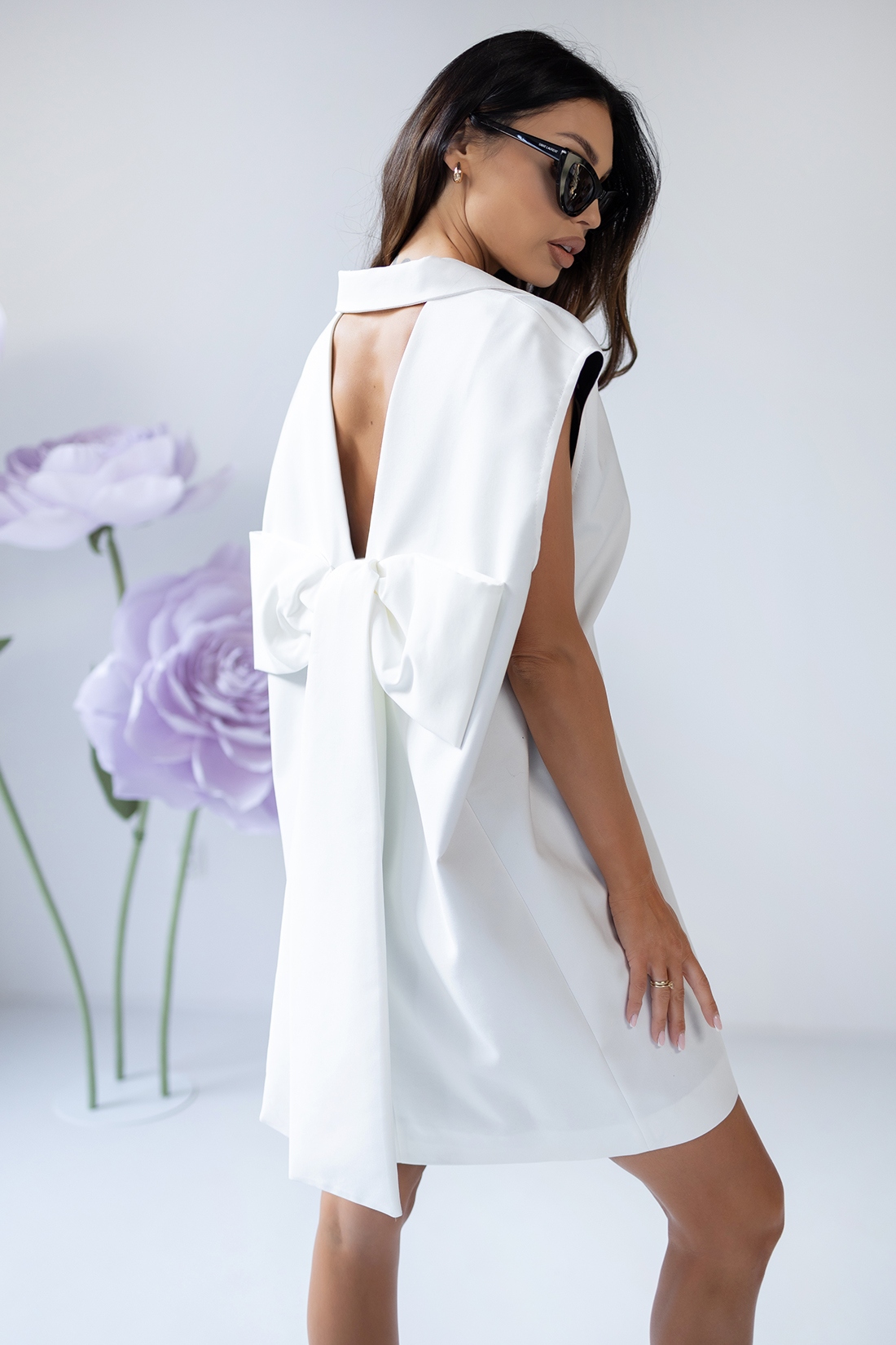 Sukienka z kokardą MC BOWOW biała