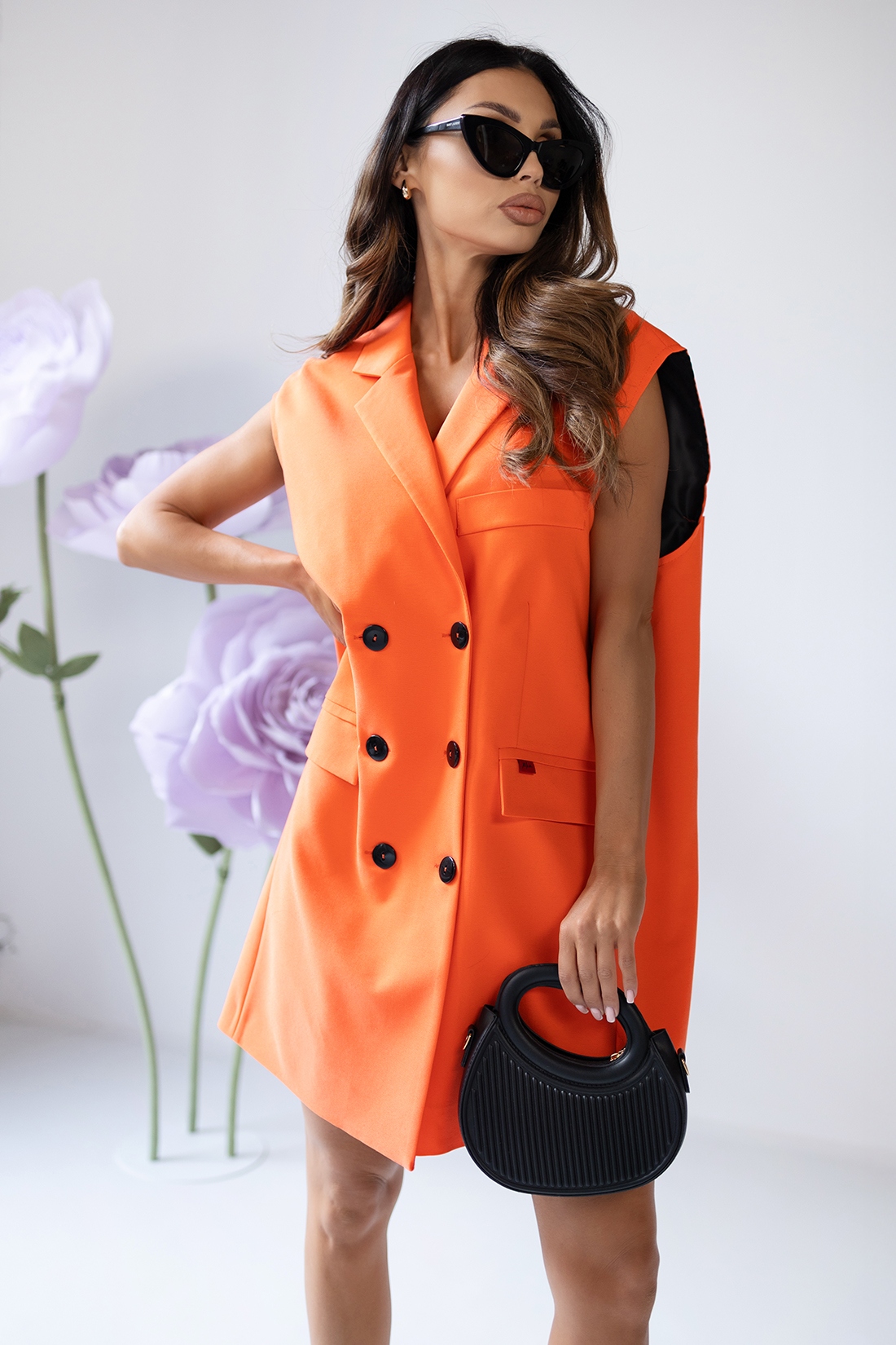 Sukienka z kokardą MC BOWOW pomarańczowa