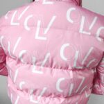 Kurtka puchowa logowana Jessy Ola Voga pudrowa