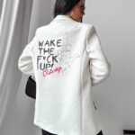 Marynarka logowana oversize Orega Ola Voga ecru