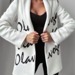 Marynarka logowana oversize Orega Ola Voga ecru