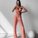 Kombinezon elegancki DIENA OLAVOGA brzoskwiniowy