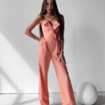 Kombinezon elegancki DIENA OLAVOGA brzoskwiniowy