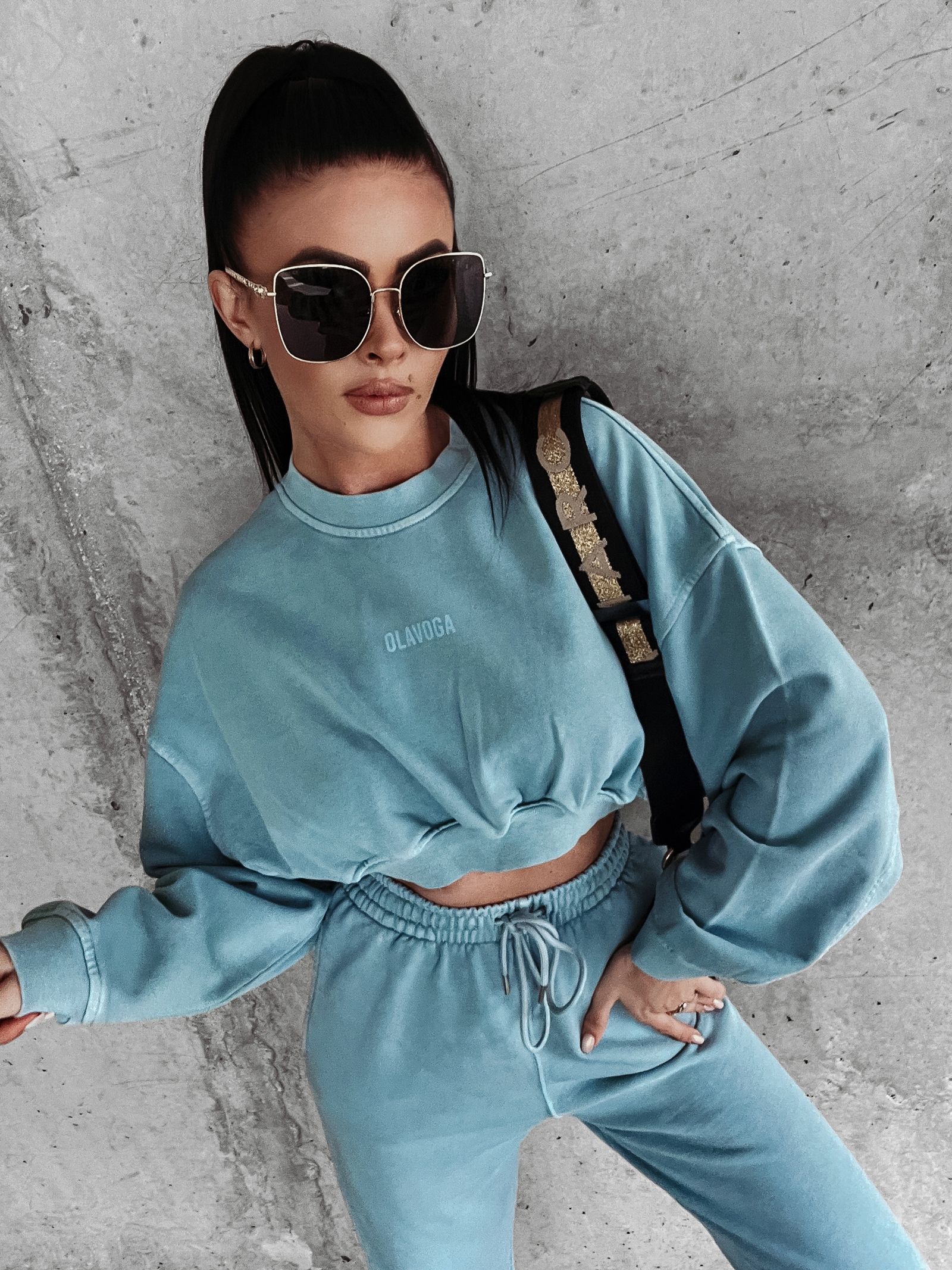 Komplet damski dresowy LORES OLAVOGA błękitny