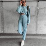 Komplet damski dresowy LORES OLAVOGA błękitny