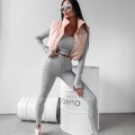 Kamizelka pikowana Puffer Ola Voga pudrowa