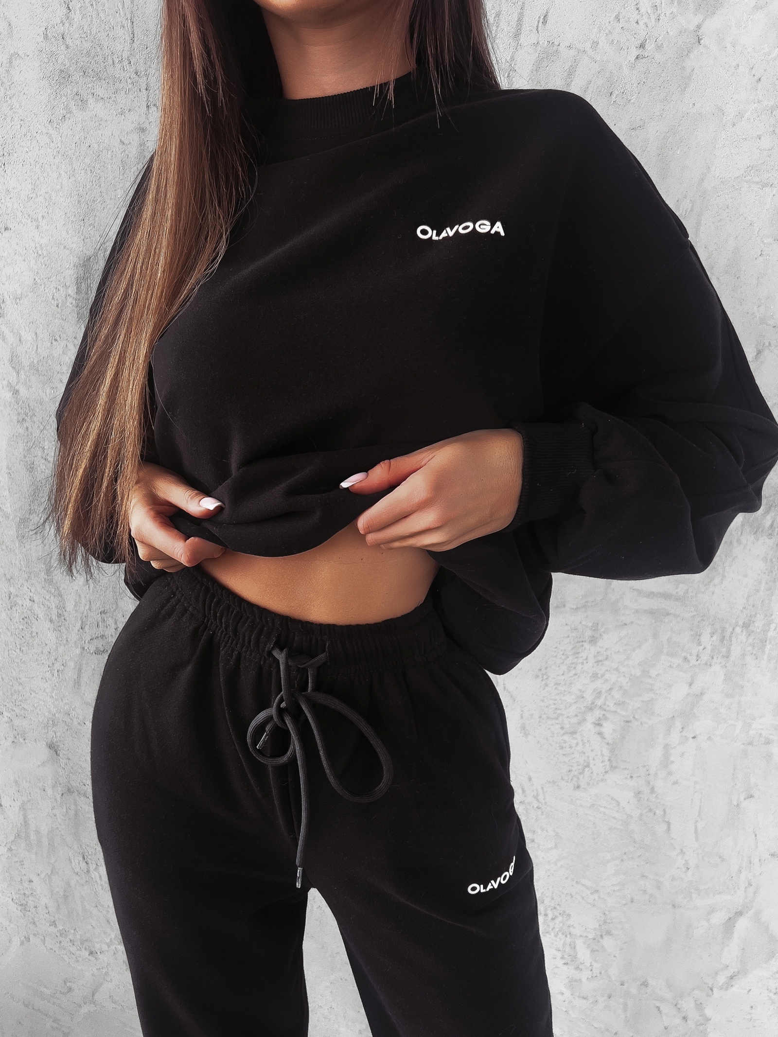 Komplet sportowy bawełniany Mona Ola Voga czarny Komplet sportowy bawełniany Mona Ola Voga czarny