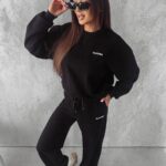 Komplet sportowy bawełniany Mona Ola Voga czarny