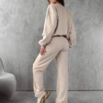 Komplet sportowy bawełniany Mona Ola Voga beżowy