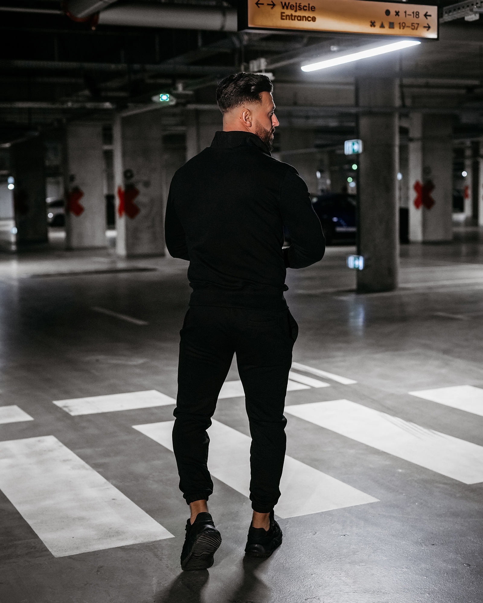 Dres męski bawełniany LOG OLAVOGA czarny