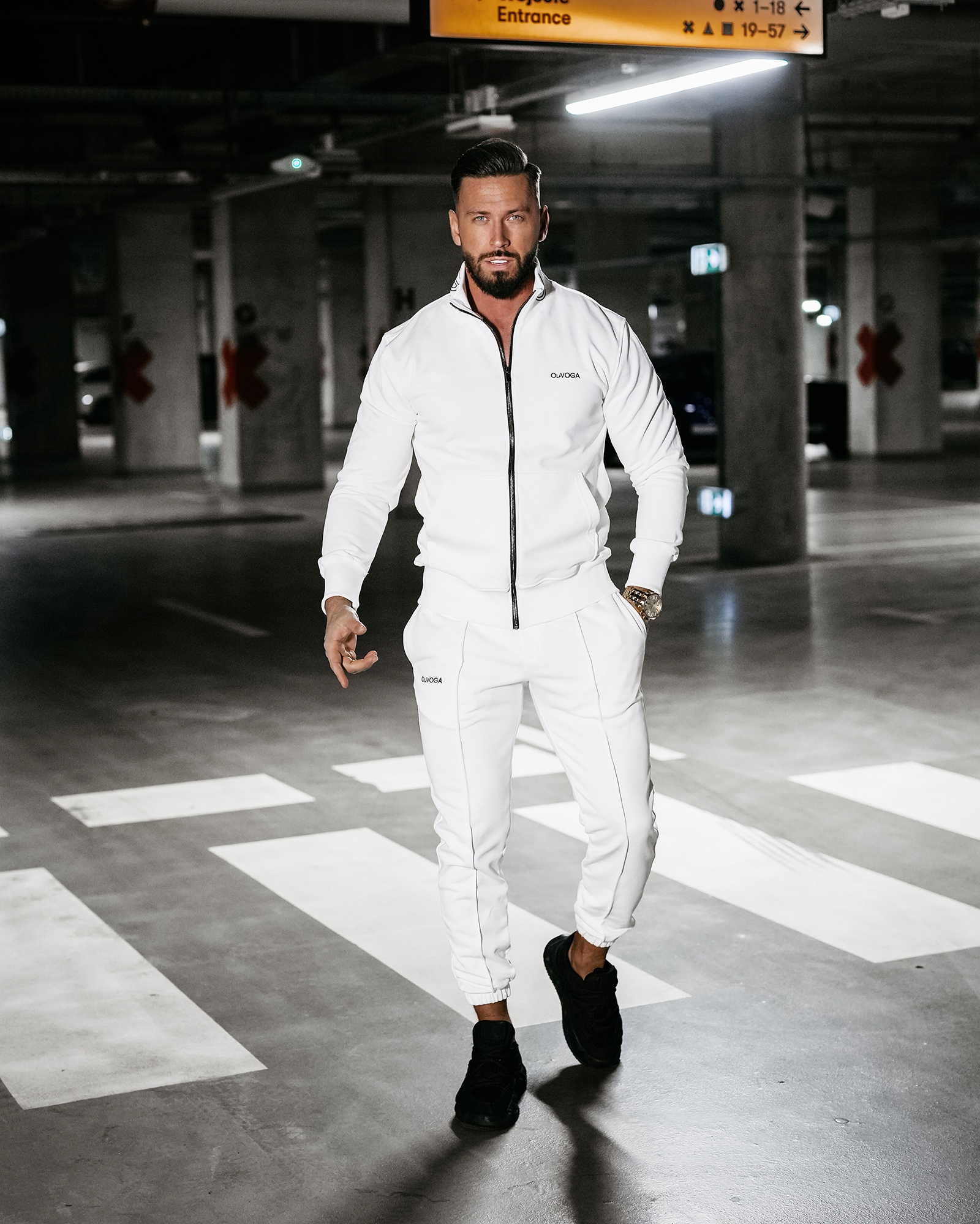 Dres męski bawełniany LOG OLAVOGA ecru