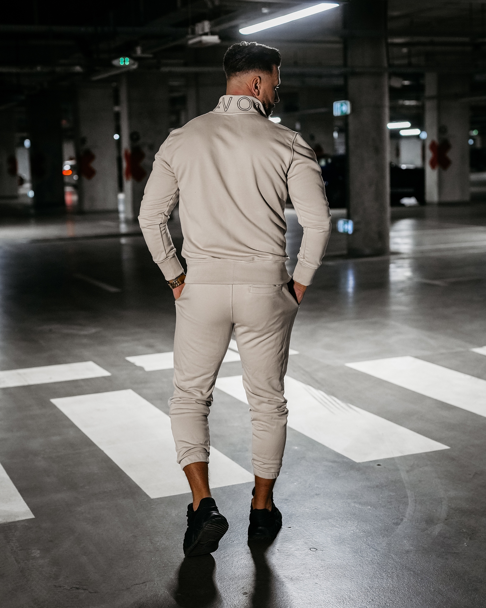 Dres męski bawełniany LOG OLAVOGA beżowy